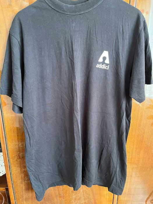 Czarny t-shirt męski rozmiar M/L gładki