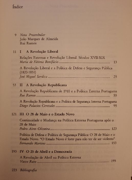 Livro - Revoluções, Política Externa e Política de Defesa em Portugal