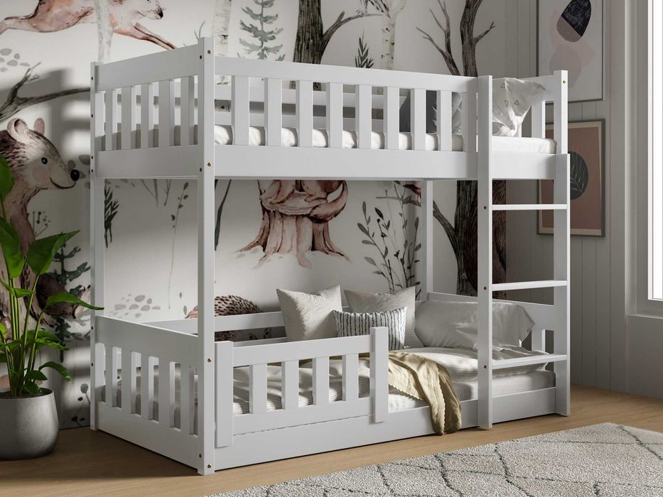 Piętrowe łóżko dla dzieci LILA SLIM 160x80 cm - drewno sosnowe!