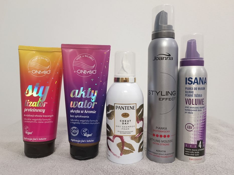 Zestaw kosmetyków do włosów onlybio stylizator aktywator pantene szamp