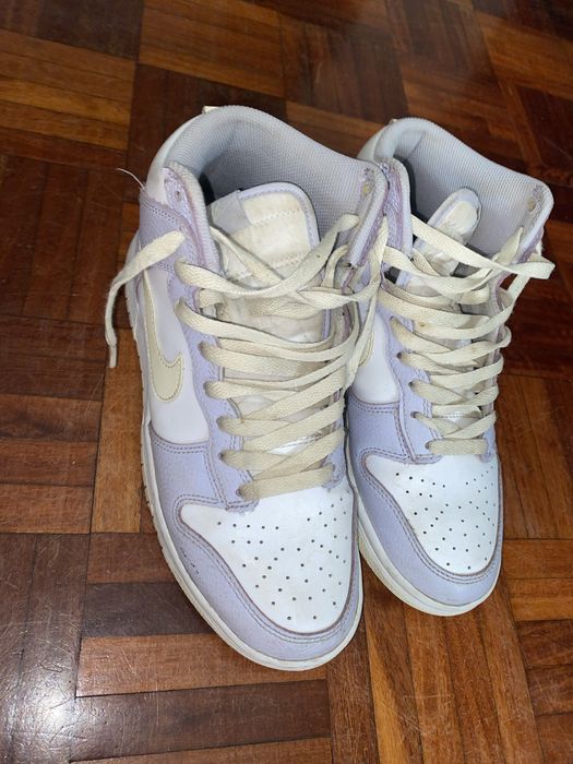 Nike mid amarelo branco e roxo
