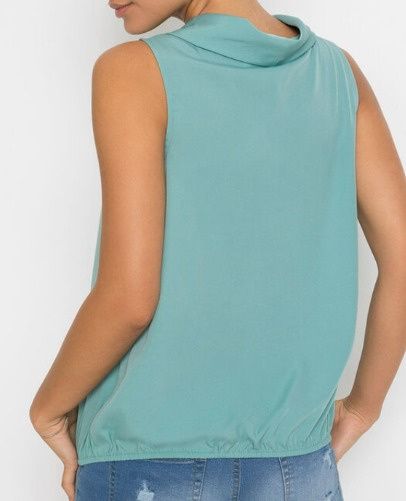 B.P.C bluzka bez rękawów szałwiowa ^40