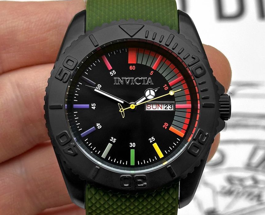 Мужские часы Invicta 44736 Pro Diver Green 44 mm. 100 MT.