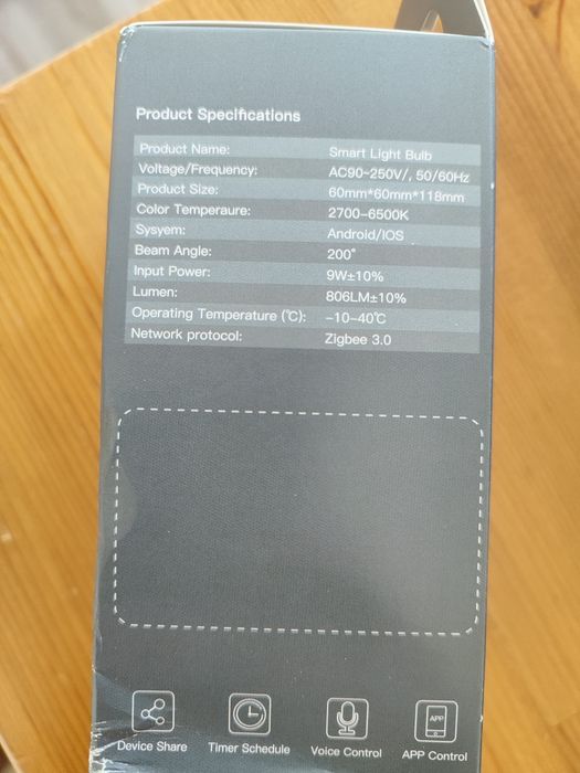 SMART HOME - Lâmpada Inteligente MOES  LED RGB+CCT - ZIGBEE 3.0