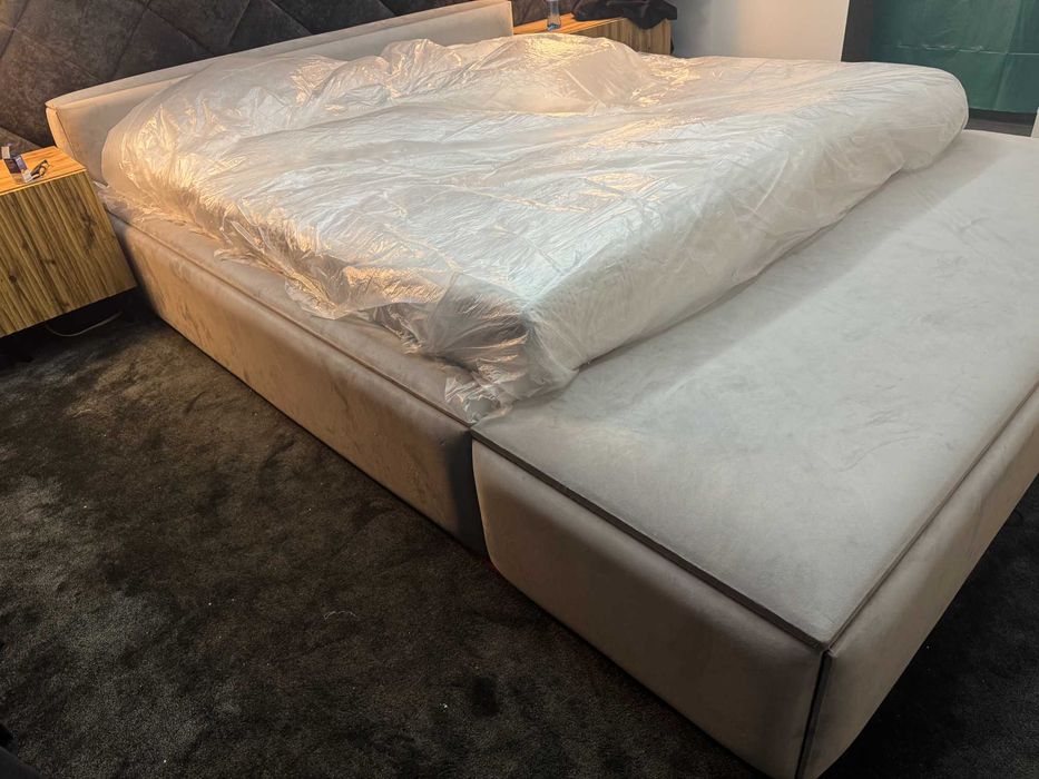 Łóżko 180x200+skrzynia tapicerowane