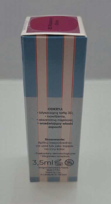 AA CiaoBella Positano 03 Raspberry Glaze błyszczyk do ust Nowy 3,5ml