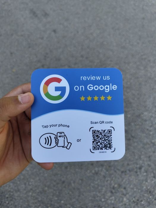 Google Reviews NFC e QR code