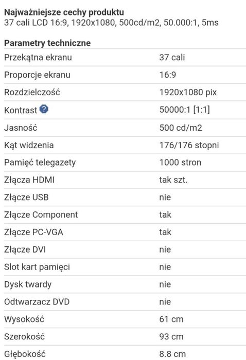 Telewizor 37LG5000-ZA