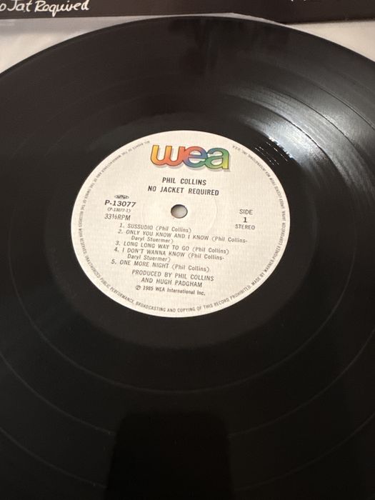 Phil Collins No Jacket required Japan plyty winylowe