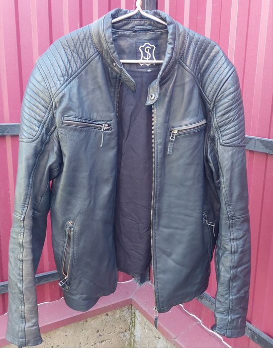 Чоловіча шкіряна куртка  S&L Leatherwear (Нідерланди) • Розмір 48 (М)