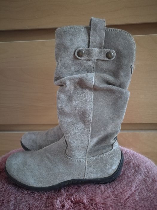 Kozaczki dziewczęce ELEFANTEN roz.29 ,skóra zamszowa ,ocieplane kozaki