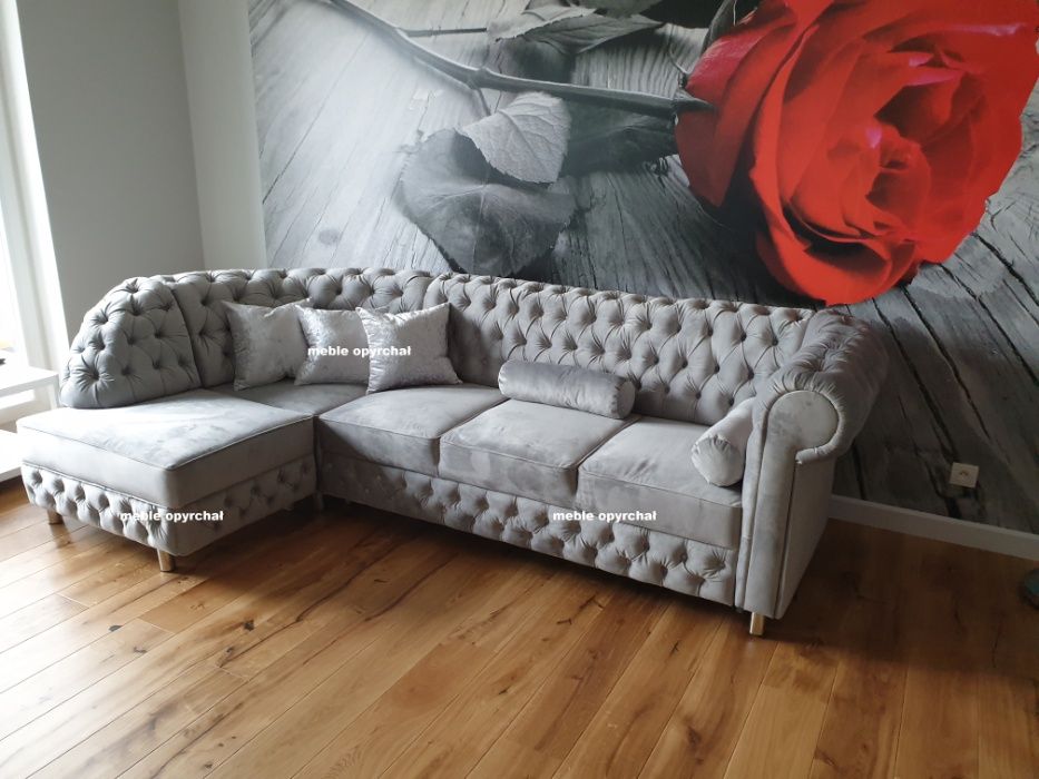 PRODUCENT!!!Stylowy chesterfield, glamour gleboko pikowany NR.83