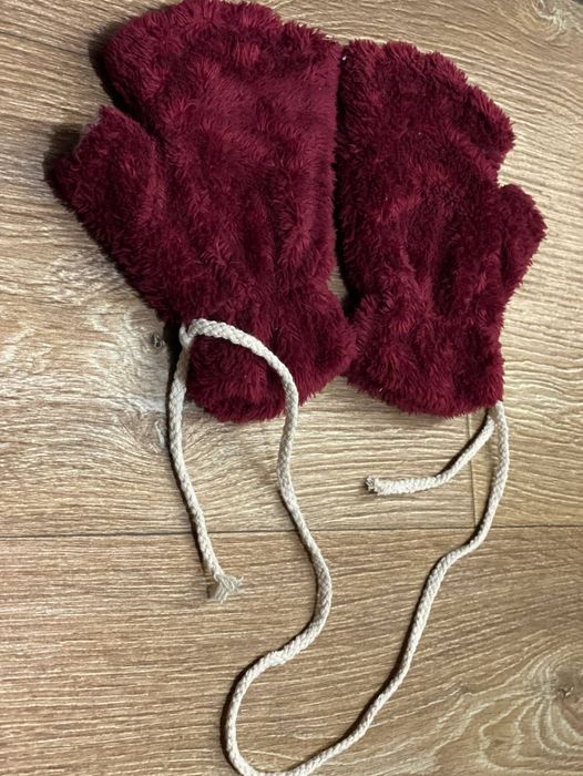 Рукавички лапки з мотузкою м’які рукавиці без пальців