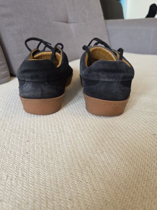 Buty Lasocki skórzane zamszowe granatowe 42