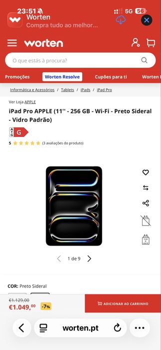 Ipad Pro M5 11’ 256Gb - Novo selado