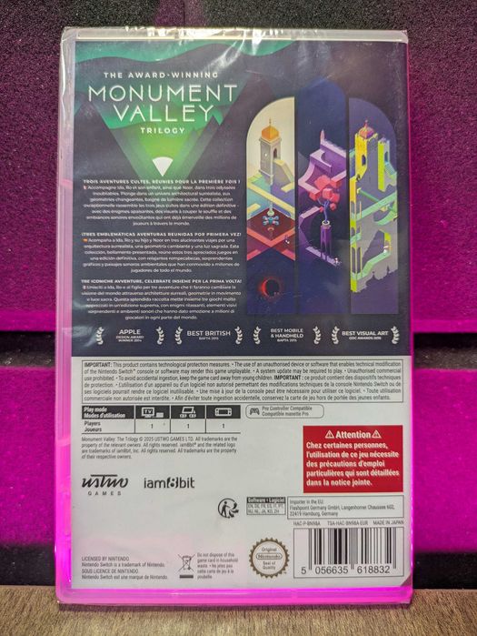 Monument Valley The Trilogy Switch Nintendo Switch - trzy gry, pakiet, zestaw pięknych gier logicznych