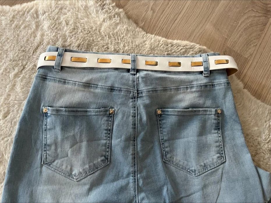 Jeansy esperanto z paskiem