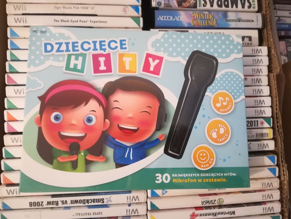 Dzieciece hity plus mikrofon nowa folia pc dvd