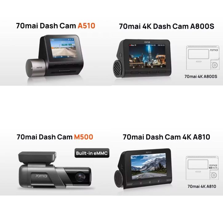 Відеореєстратор 70mai М310 / А200 / A410 / A500S