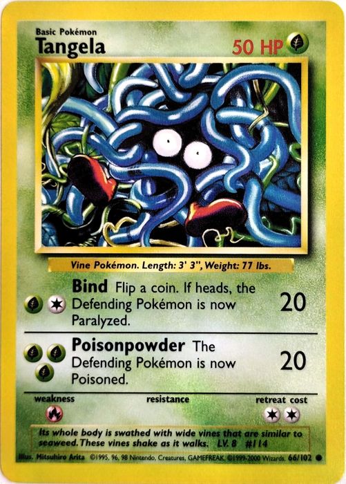 Karta Pokemon Tangela, 1999r.