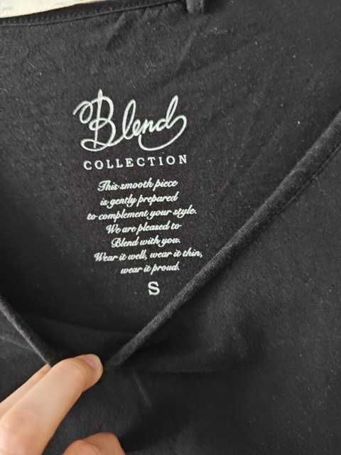 Sukienka bawełniana czarna 3/4 rękaw Blend Collection S
