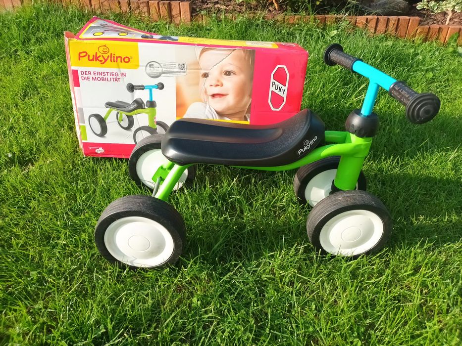 Rowerek biegowy PUKY trójkołowy zielono niebieski