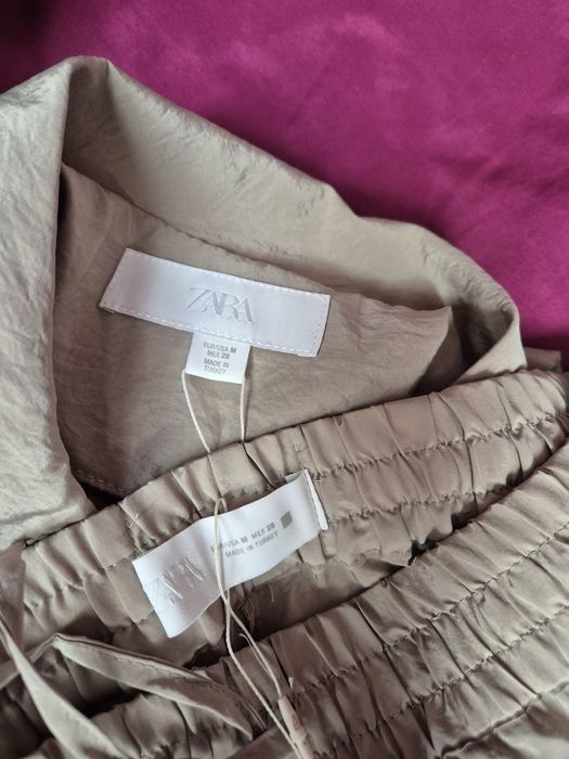 Komplet 2 nowych garniturów Granat aksamit r.40 Safari r.38  Zara