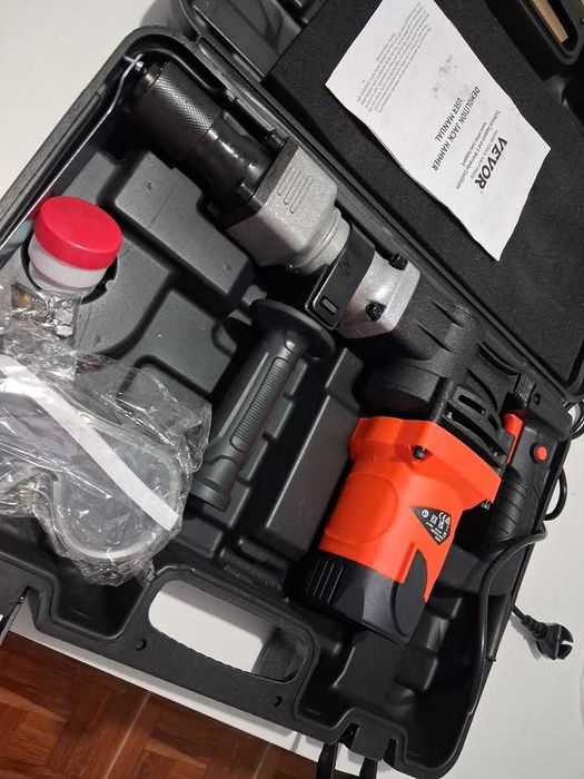 Martelo de demolição VEVOR, 1400W, 2900 BPM, 19 j,com 5 escopos, novo