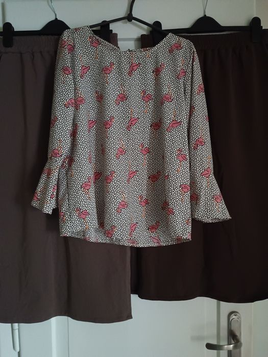 Paka spódnice plus bluzka/3 szt