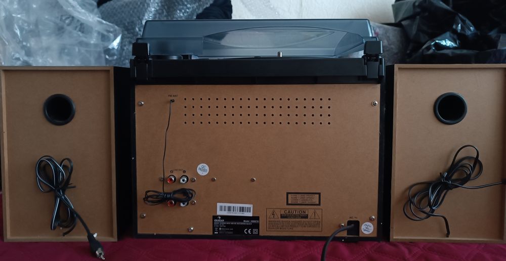 Програвач вінілу, стереосистема Auna 388-BT, BT,MP3,FM,SD,AUX,Tape