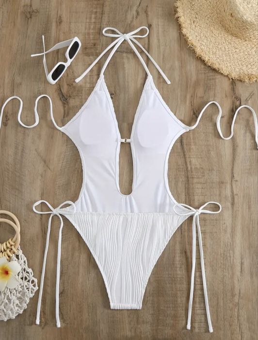 Купальник білий суцільний