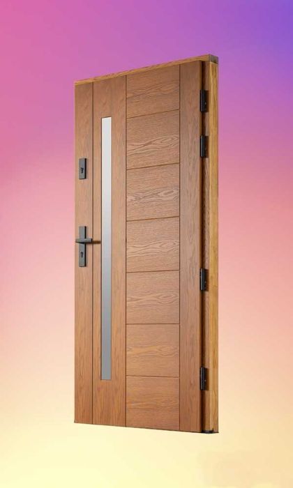 ++ Drzwi Wejściowe Zewnętrzne Drewniane DOSTAWA GRATIS + DOTACJE ++