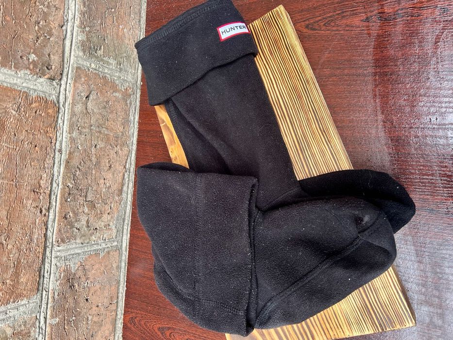 Hunter Original Tall Cable Knit Boot Sock Black Medium m size