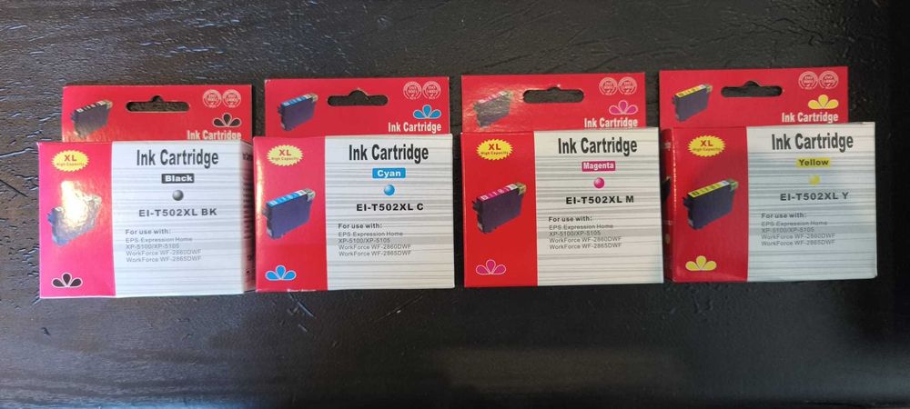 Tinteiros Compatíveis EPSON 26XL (2631/32/33/34), 27 XL (2711/12/13/14), 29XL (2991/92/93/94), 33XL (3351/3361/62/63/64), 502XL, 604XL (BK/C/M/Y)