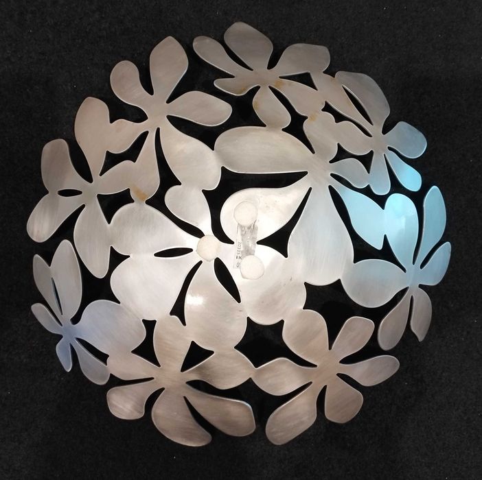 Fruteira de Metal Prateado