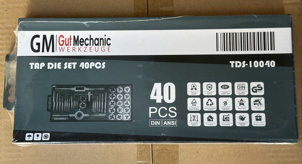 Набор метчиков и плашек Gut Meister 40 шт набір мітчиків і плашок