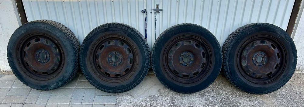 Felgi komplet 4 szt. stalowe 15",  5x100, 57,1mm VW Golf 4, Bora, New Beatle, Octavia 1, Leon 1, Toledo 2, Audi A3