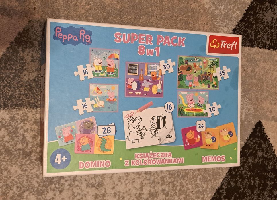 Puzle Świnka Peppa 8w1,4+
