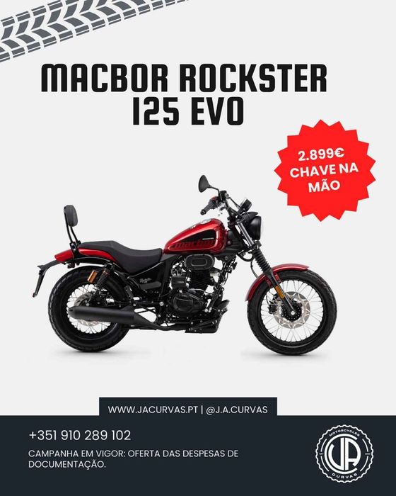 Macbor Rockster 125 EVO (CAMPANHA EM VIGOR)