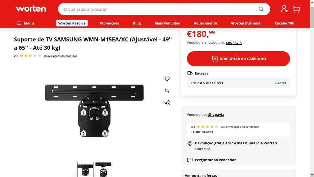 Samsung GAP Original Wall Mount for QLED TVs 50" + 55" + 65" + 75"64553319396738123