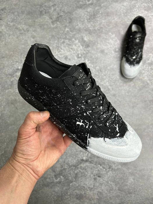 Maison Margiela replica Gats black white чорно білі кеди кросівки кроссовки 44 43 42 41