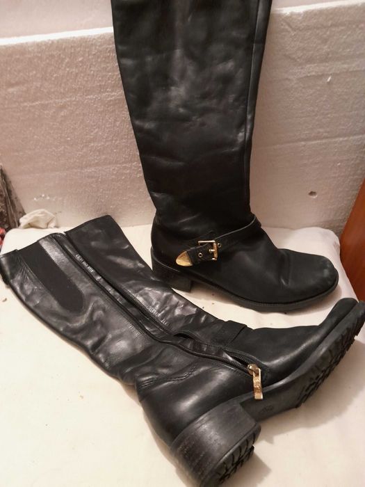 buty kozaki/ oficerki SKÓRA! roz. 4,5/ wkładka 25,5cm