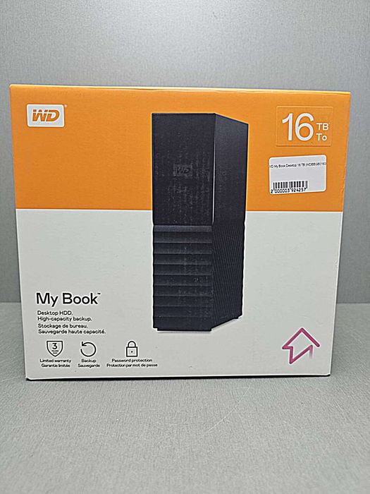 Зовнішній жорсткий диск HDD SSD WD My Book Desktop 16 TB