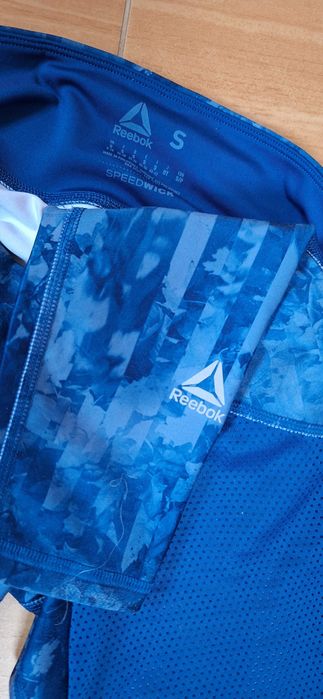 Leginsy S Reebok elastyczne niebieskie damskie