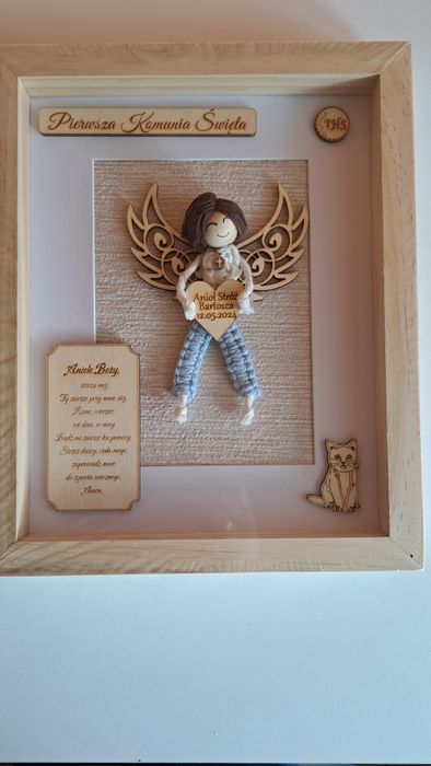 Na Zamówienie Pamiątka I Komuni Świętej Makrama