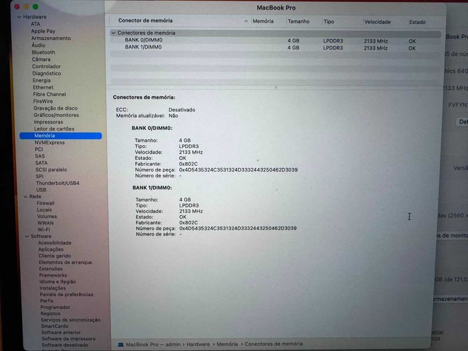 MacBook Pro 13” 2017 – Intel Core i5 – 8GB RAM – SSD 128GB