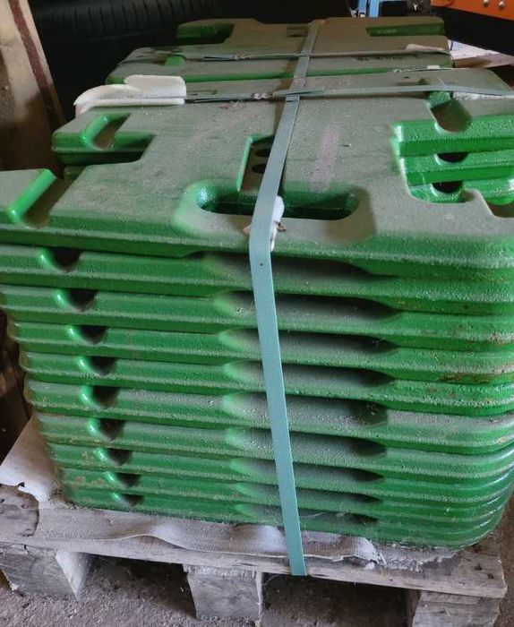 Obciążnik walizkowy John Deere 50 KG Żeliwny_Balast_Stan Bardzo dobry_Zadbane_Możliwa wysyłka_Walizki_Plasterki_Oryginalne z Niemiec_OKAZJA!