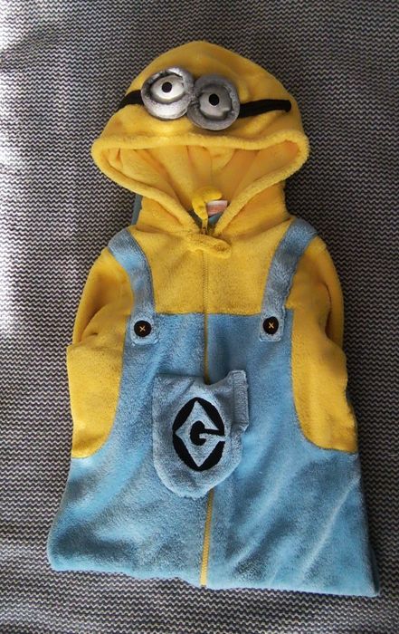 Прикольная,теплая, флисовая пижама Миньон.