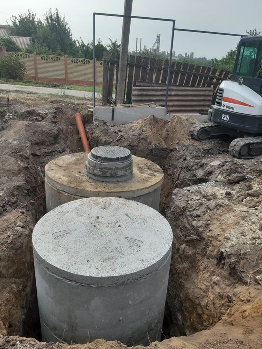 Септик,выгребная яма,кольца бетонные,сливная яма,