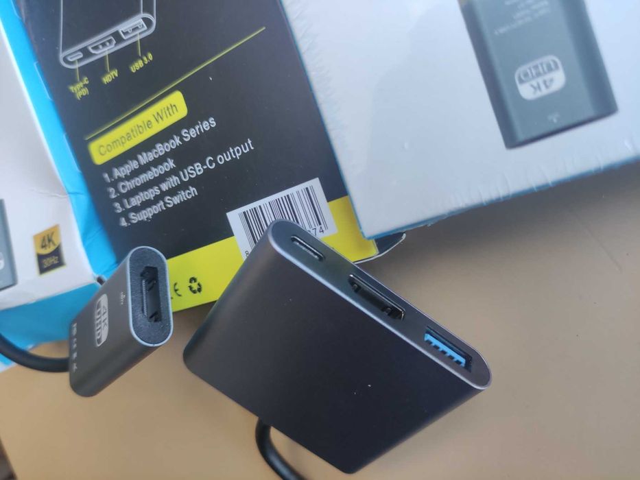 Хаб адаптер переходник USB type-C HDMI ноутбук macbook мак смартфон ТВ
